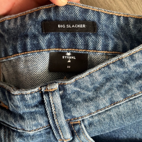 NWT Thrills Big Slacker Loose Fit Jeans Size 32 Baggy Medium Wash - Picture 4 of 14